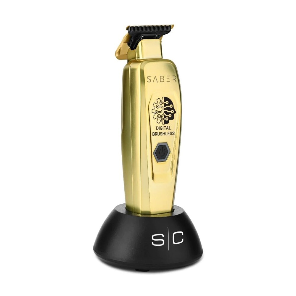 StyleCraft PRO Saber Metal Cordless Trimmer w/ Brushless Motor Gold SC405G - NEW