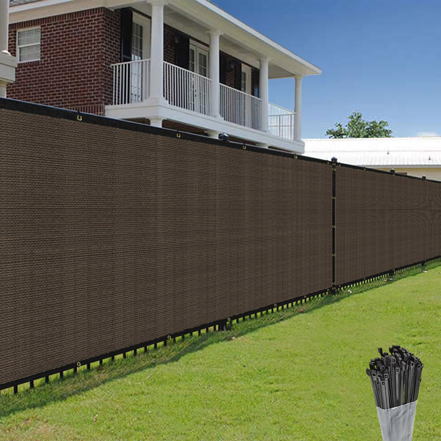 4' 5' 6'x50' Privacy Fence Screen Windscreen Mesh Fabric Shade Cover Tarp Garden