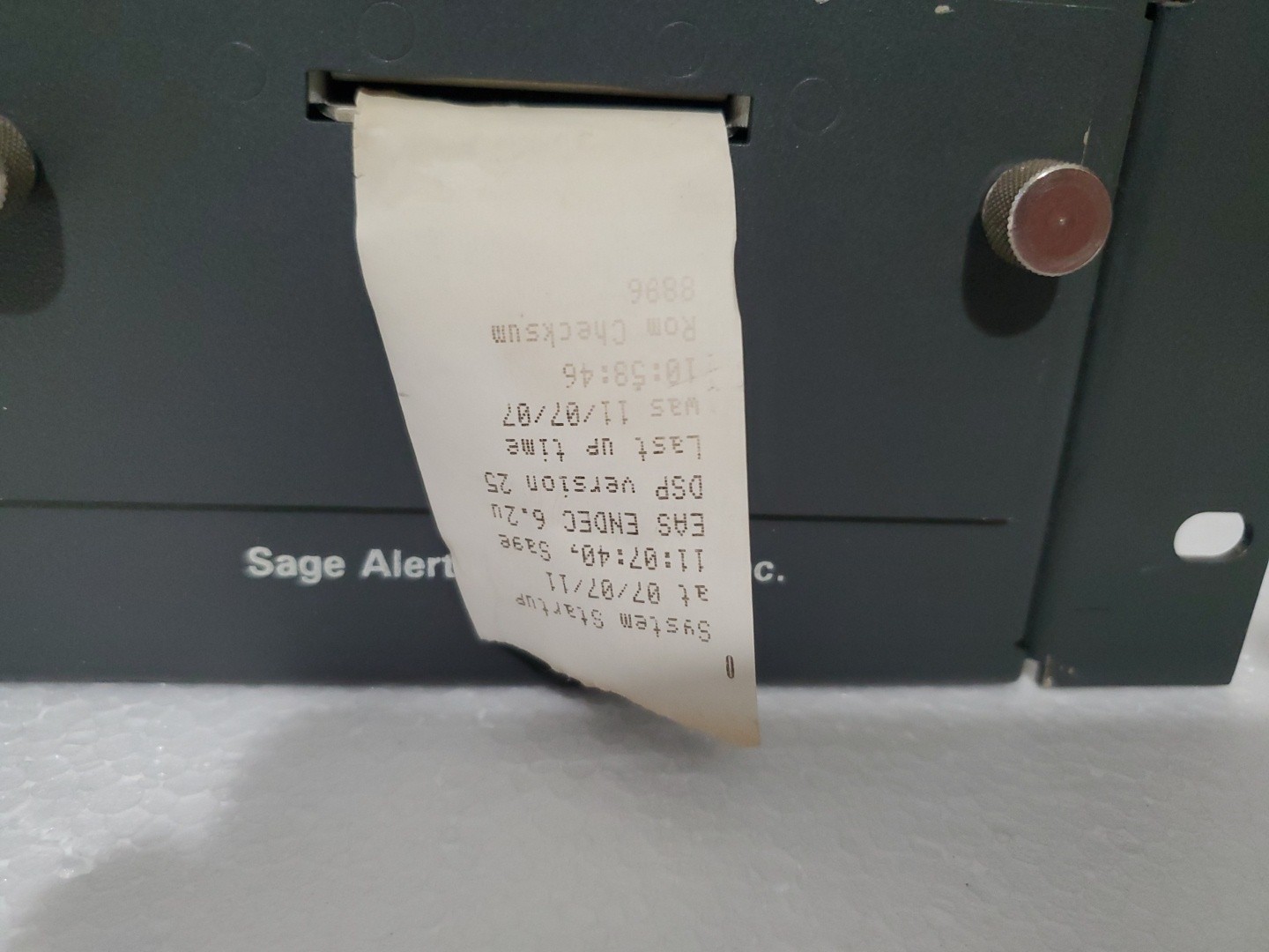 SAGE ALERTING SYSTEMS EAS ENDEC 1822 Alert System Encoder/Decoder AS IS *READ*