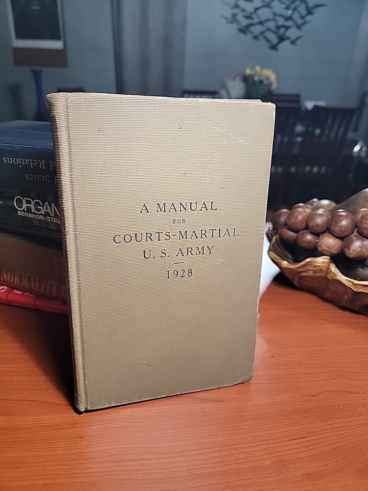 1928 US Army Book For Courts Martial