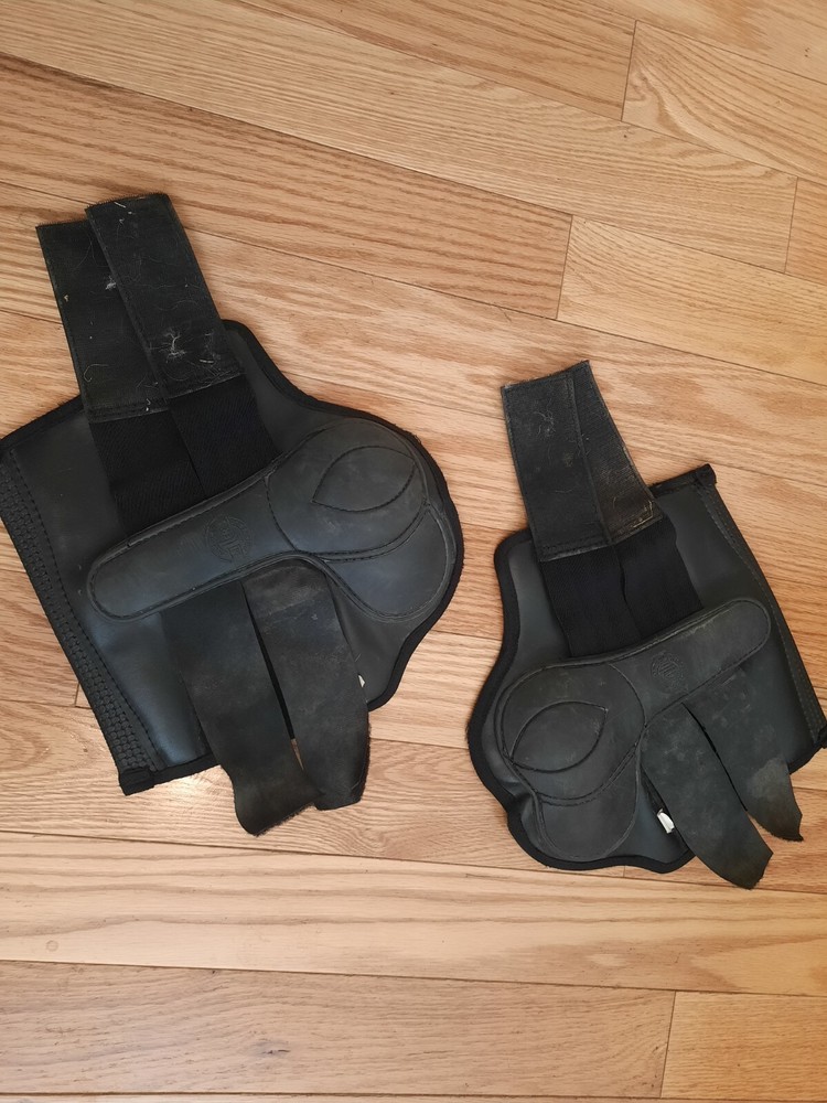 miller's black Roma leather brushing/splint front boots Medium