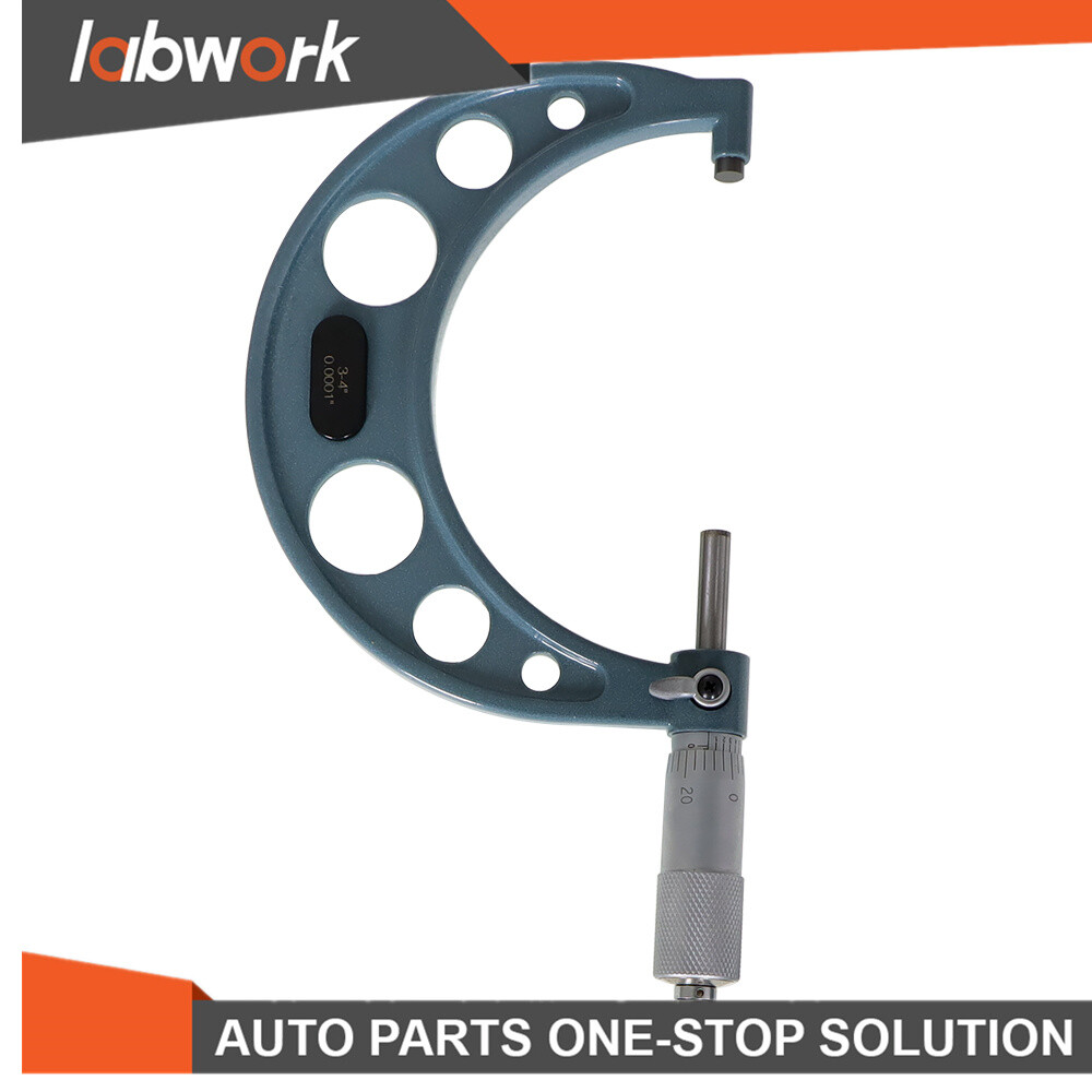 Labwork Premium Outside Micrometer Set Machinist Tool Precision Carbide Tip 0-4"