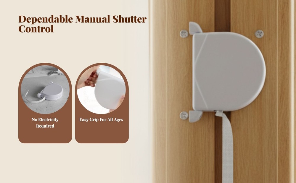Window Wrap Holder, Roller Shutter Window Winder Box, with 1 Roll 5M Webbing