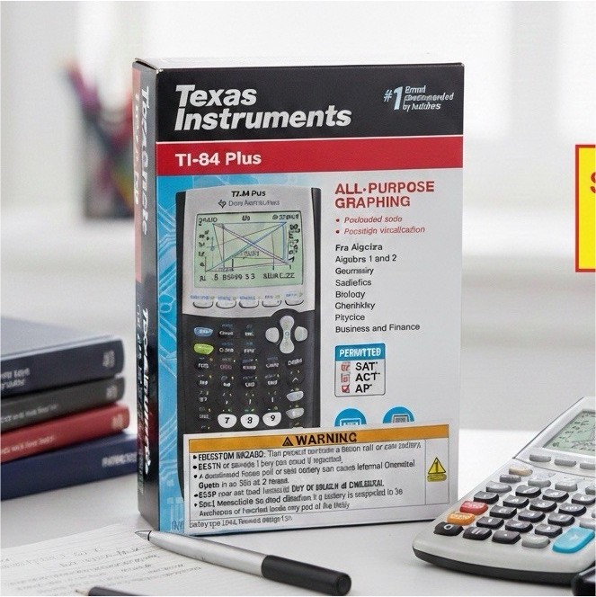 Texas Instruments TI-84 Plus Handheld Graphing Calculator LCD Display Battery