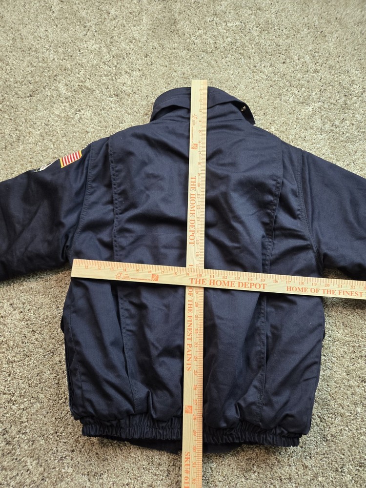 Bulwark FR Work Jacket Mens Small Blue Bomber Flame Resistant Full Zip