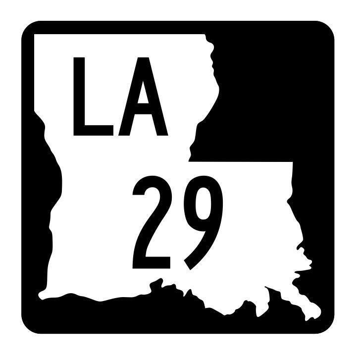 Louisiana State Highway 29 Sticker Decal