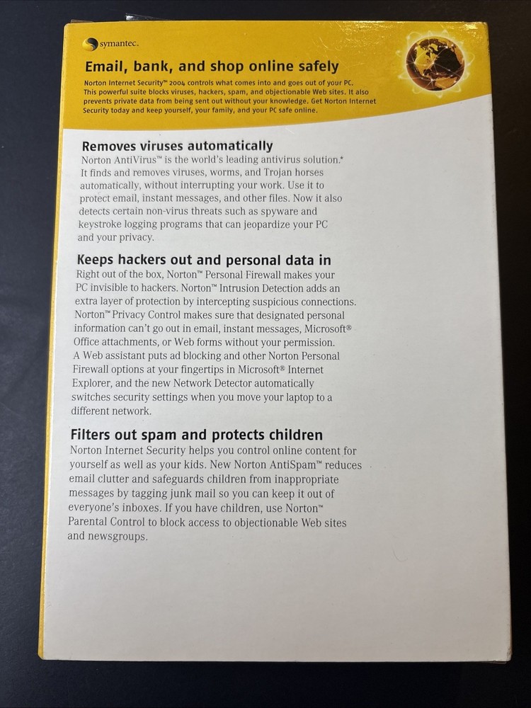 Norton Internet Security Software for Windows XP 2004.