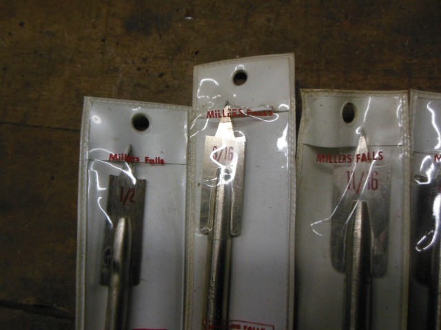 vintage Millers Falls high speed steel power bits old workshop tool