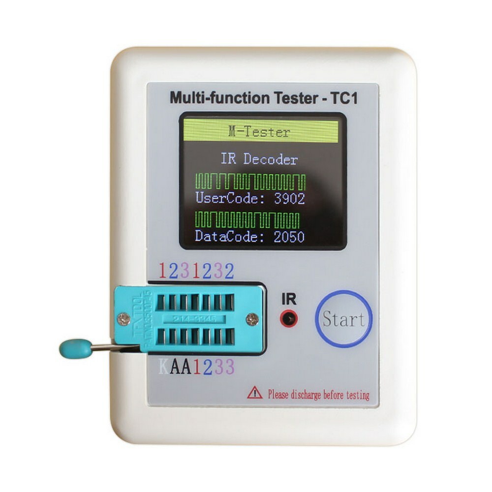 Multi-Function Transistor Tester Lcr-Tc1 Full Color Screen Graphic Display ABS