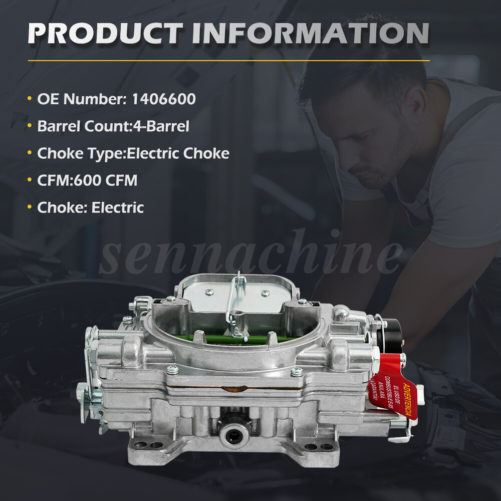 FOR Edelbrock 1406 Performer 600 CFM 4 BBL Barrel Carburetor with Electric Choke