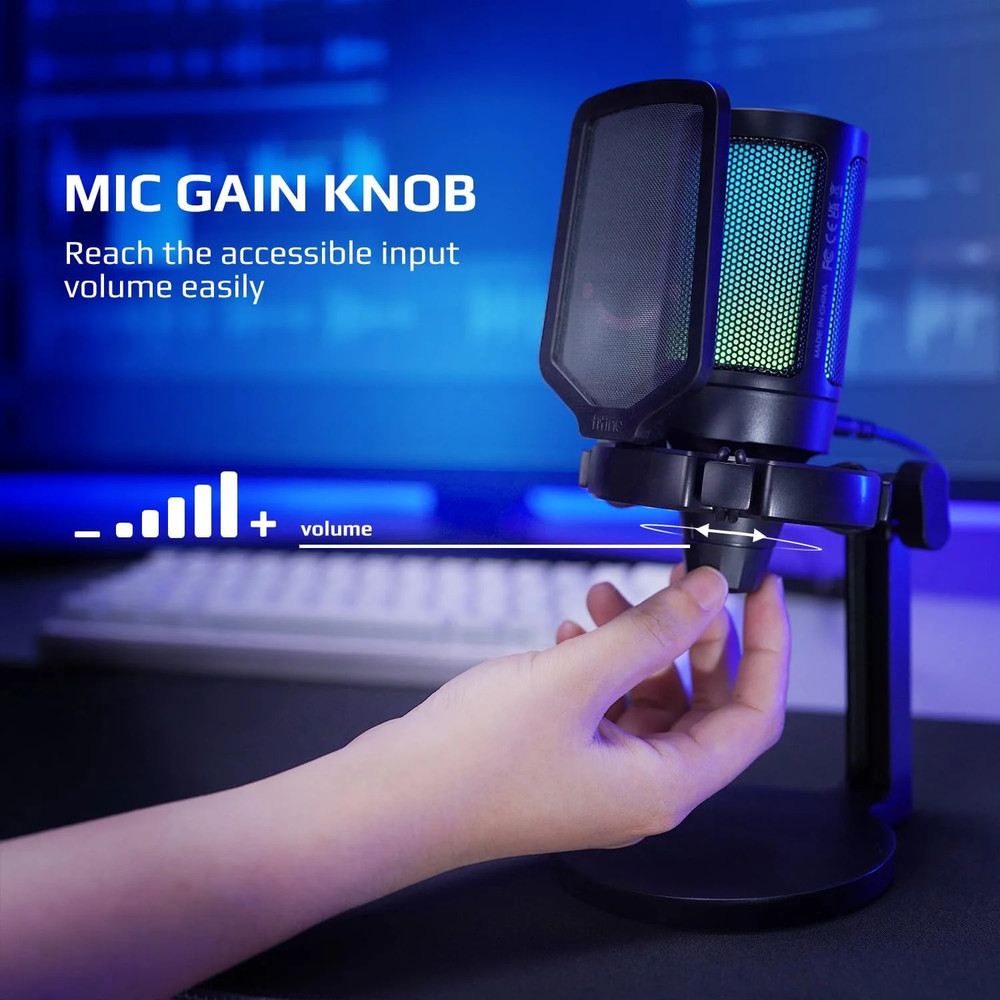 COMPUTER PC MICROPHONE Gaming PS4 PS5,USB Condenser Desktop Mic Live Streaming