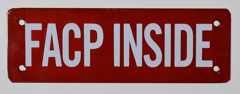 FACP Inside Sign (RED Reflective, Aluminium 2X6)-REF24-1027