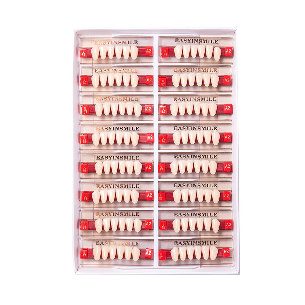 Dentures False Teeth Acrylic Resin Crown Teeth Full Set Upper Lower A1/A2/A3 DIY