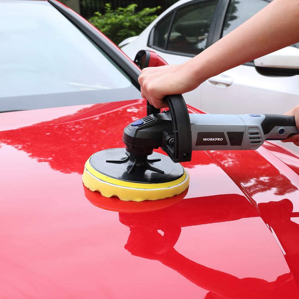 WORKPRO 3800PRM 7" Electric 6 Variable Speed Car Polisher Machine Buffer Sander