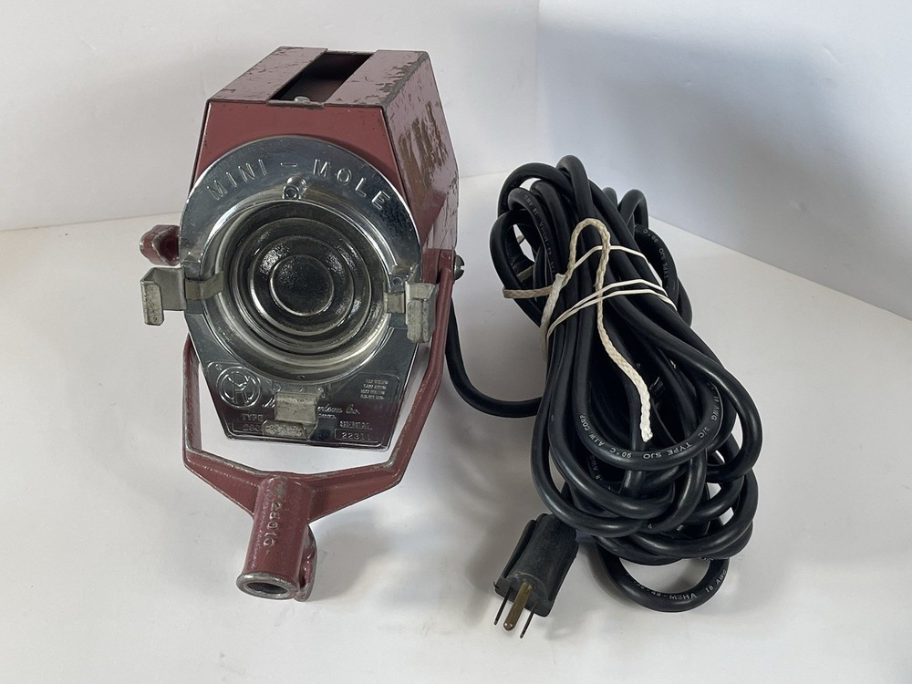 Mini Mole Richardson 2801 Studio Light Stage Lighting With Cord & Bulb READ