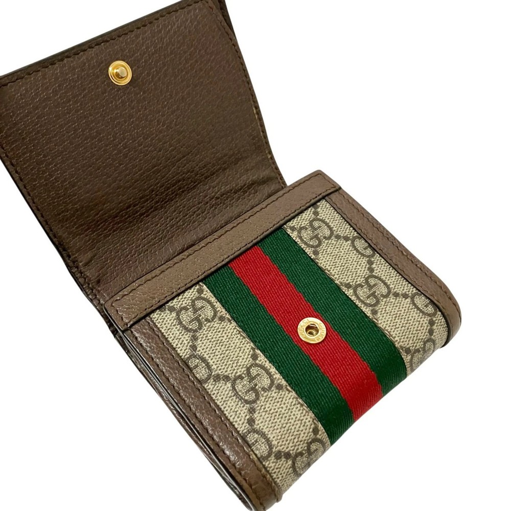 Gucci GG Bifold Wallet Brown authentic compact