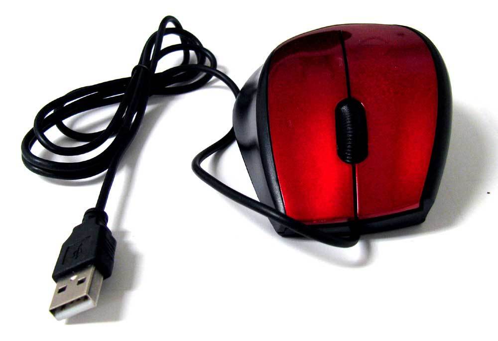 USB 2.0 Optical Wired Scroll Wheel Mouse Mice for PC Laptop Notebook Desktop Red