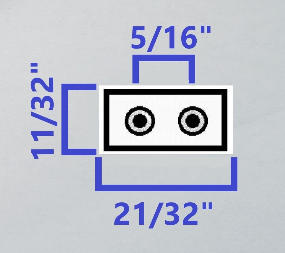 Replacement 6ft Power Cord for Vintage Adding Machine 2-Prong Pin Rectangle Plug