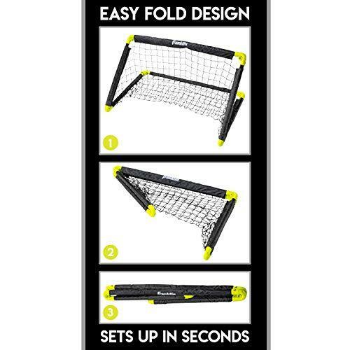 Franklin Sports Kids Mini Soccer Goal Set - Backyard/Indoor Mini Net and Ball