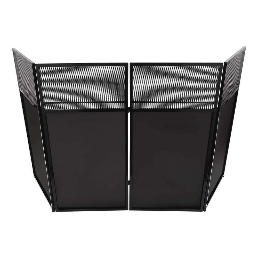 Portable DJ Event Booth Facade Foldable Controller Stand DJ Display Stand Black