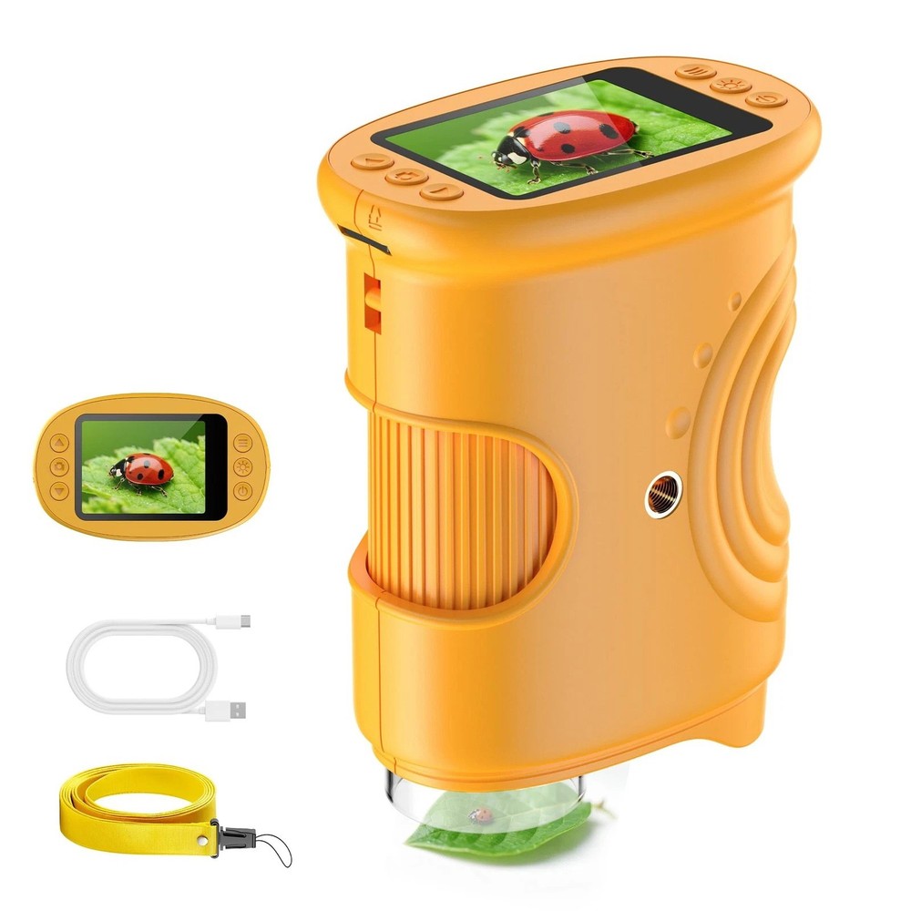 Digital Microscope Handheld 1000x 2.0 IPS Screen for Kids Science Education Tool