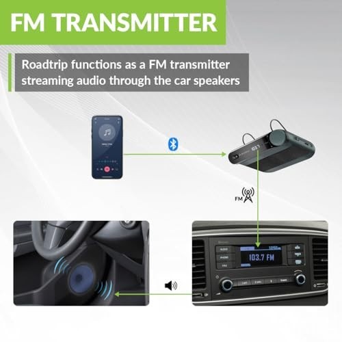 2-in-1 Car Bluetooth Speaker & FM Transmitter Kit - Hands-Free Audio Streaming,