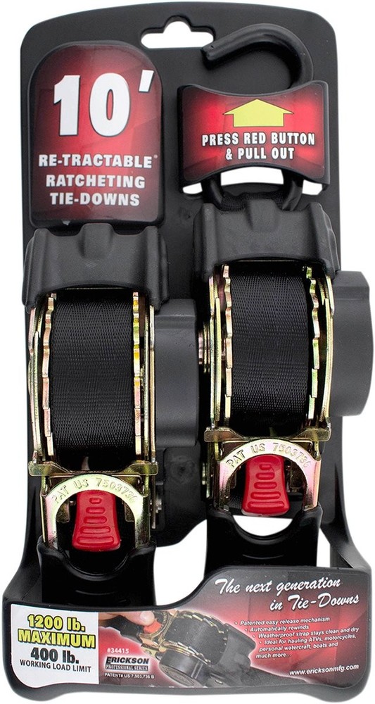 Erickson 10' Retractable Ratchet Straps (34415)