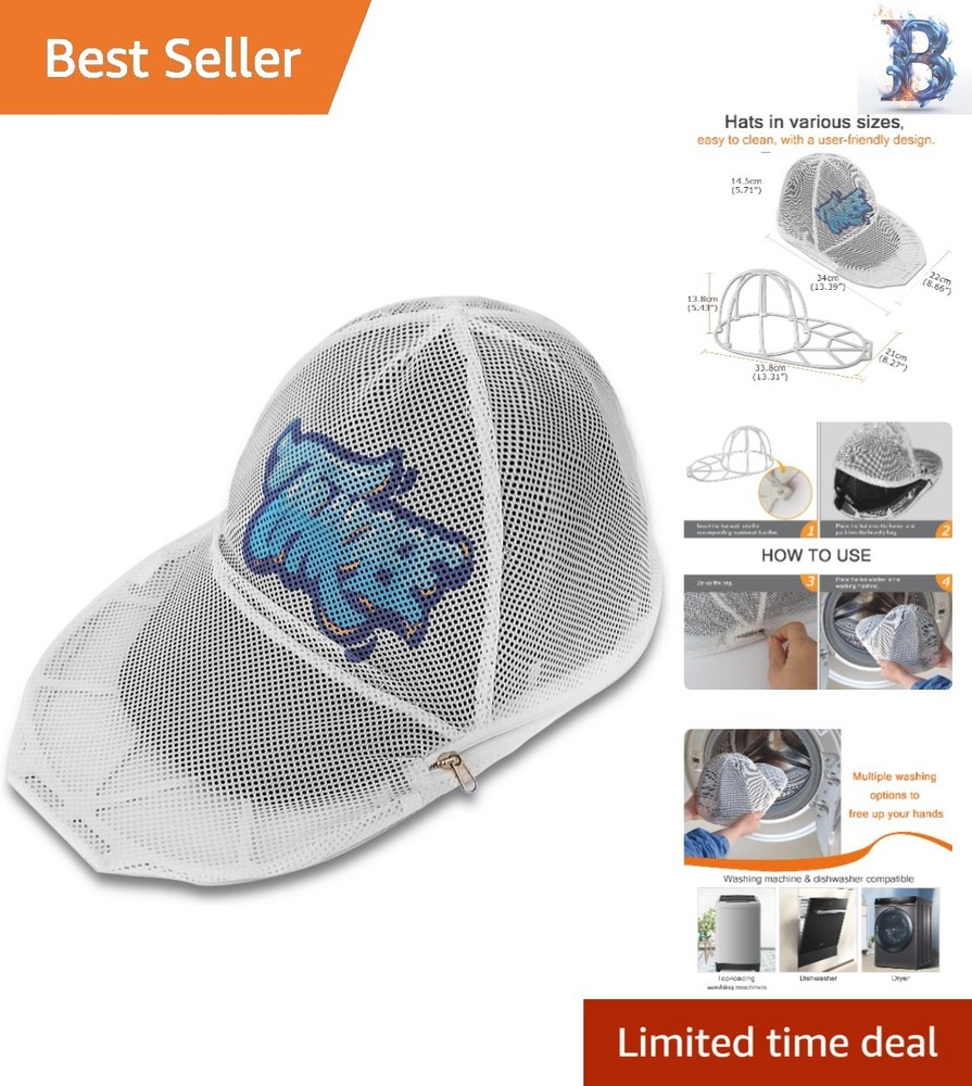 Stackable Hat Washer Cage with Snap Closure - Efficiently Clean Your Caps
