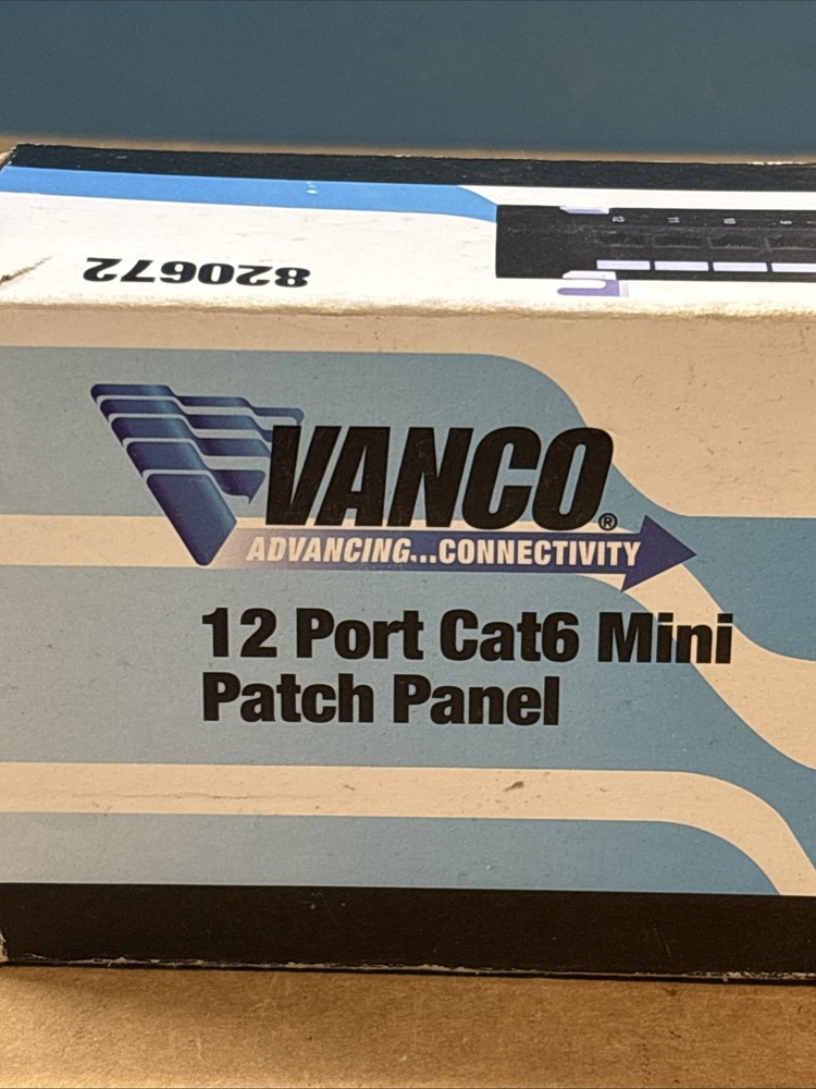 Vanco Category 6 Mini Patch Panel, 12 Port Brand New