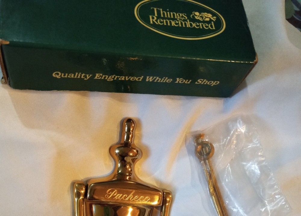 Brass Door Knocker. Things Remember Spain. MONOGRAM.. PACHECO