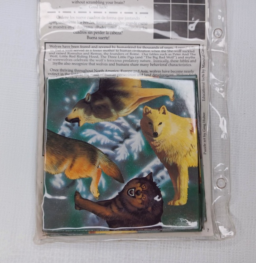 Scramble Squares Wolves Puzzle 9 Square Pieces