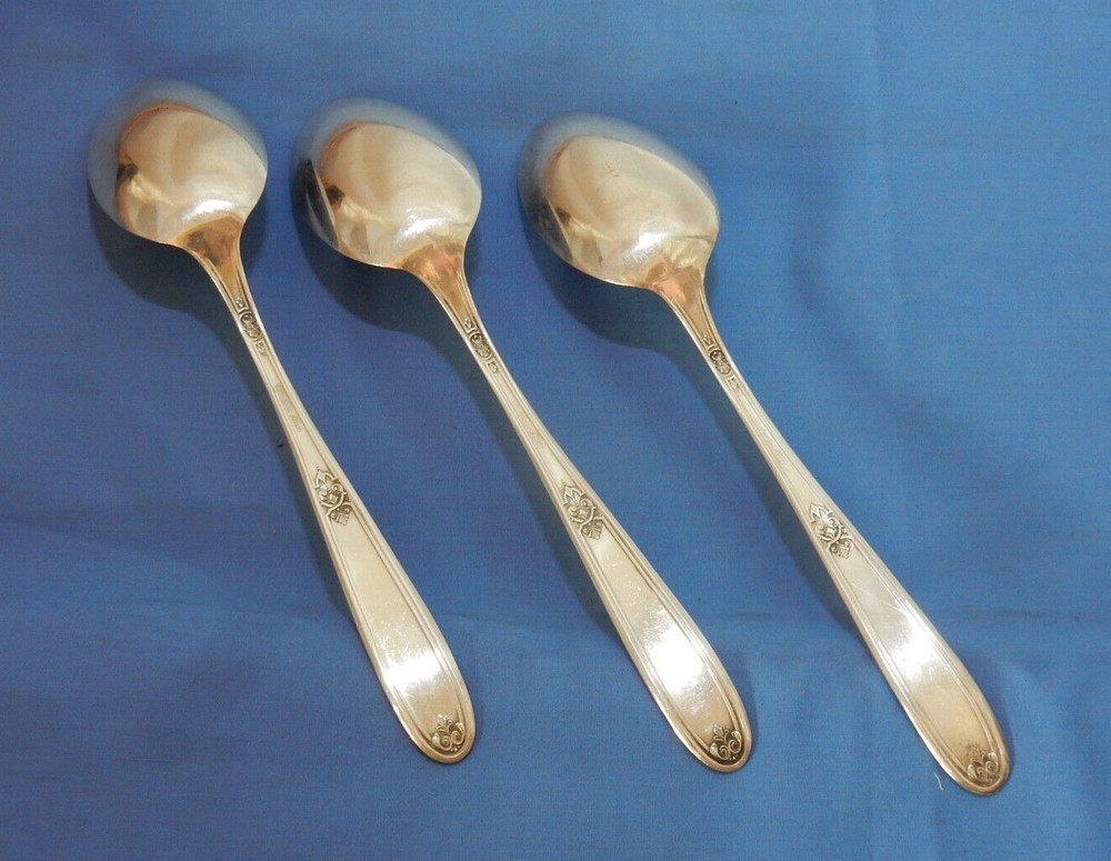 Williams Bros Silverplate 1921 Lois Serving Tablespoon Spoons - 3