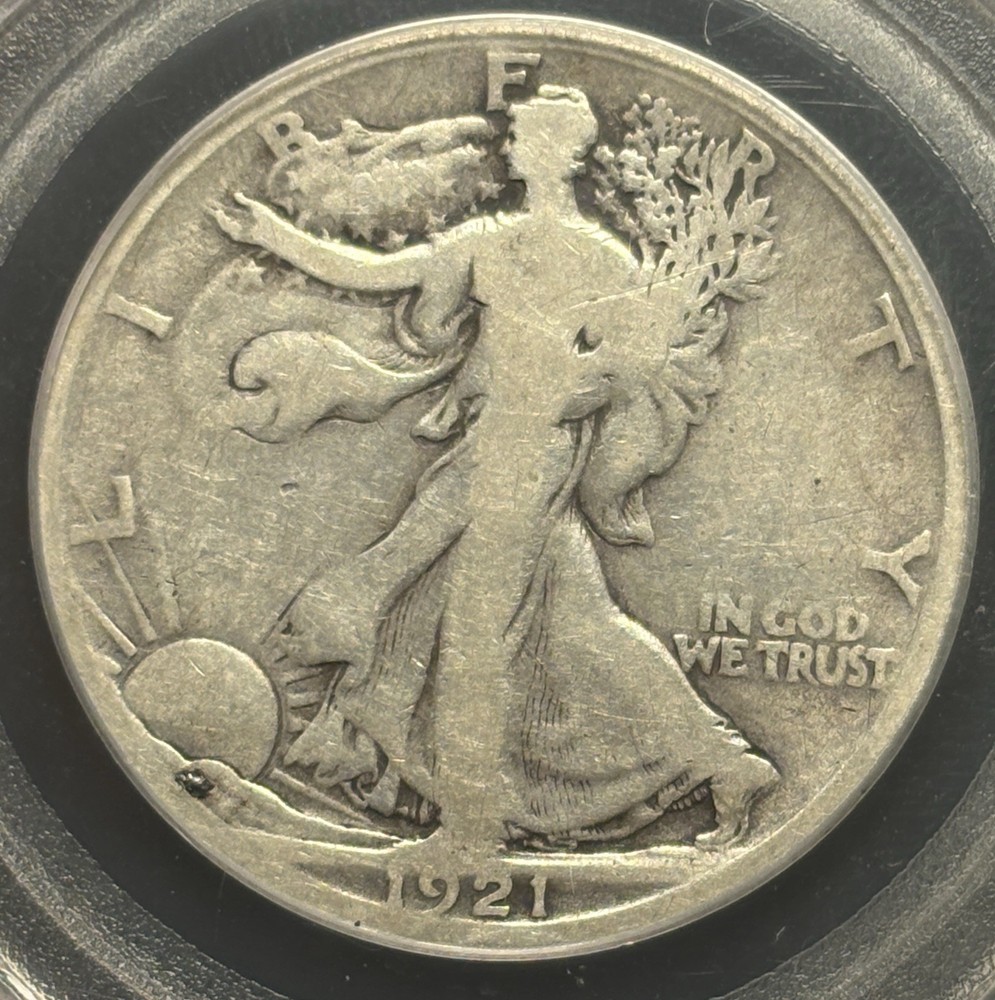 1921-D Walking Liberty Half Dollar — PCGS VG08 🔥 Key Date