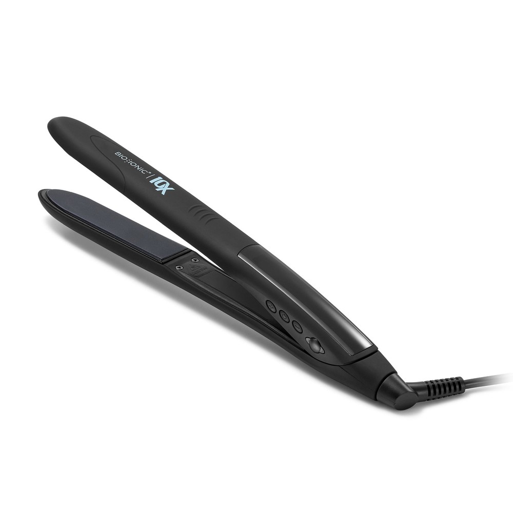 Bio Ionic 10X Styling Flat Iron, 1 Inch Sonic Vibrating Ceramic Plates,