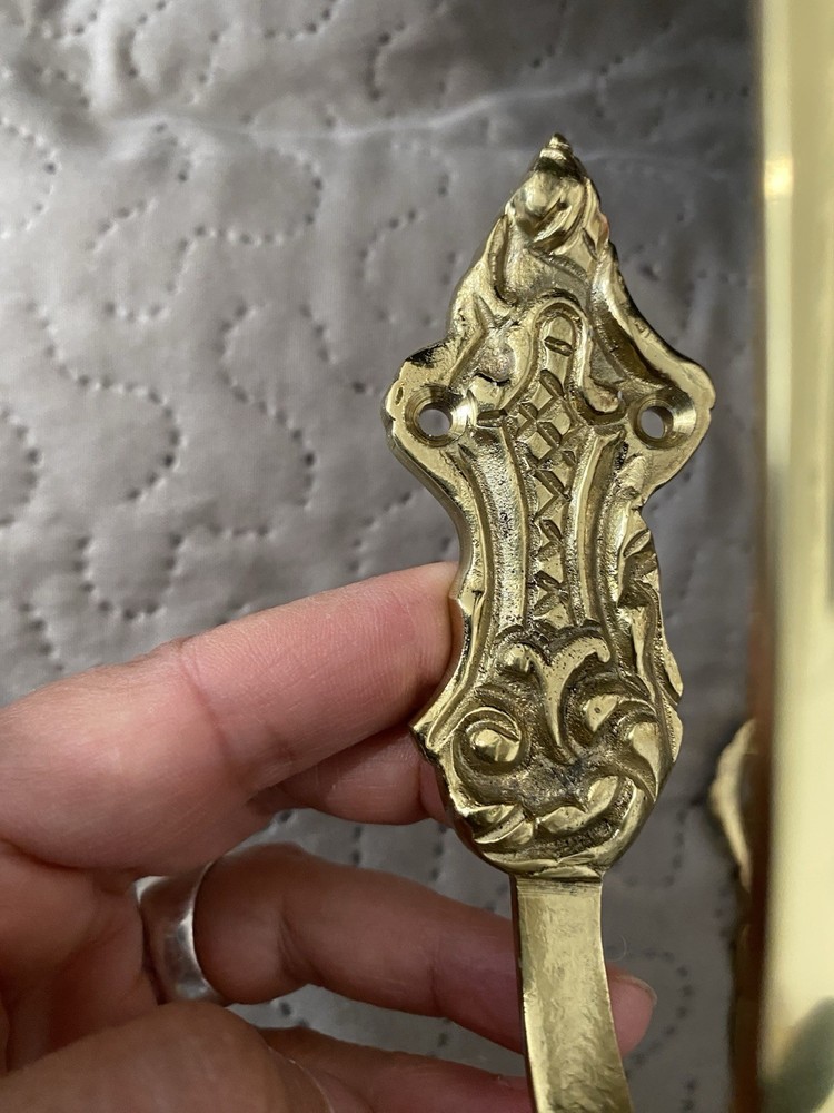 Vintage Brass Curtain Tie Backs Hooks