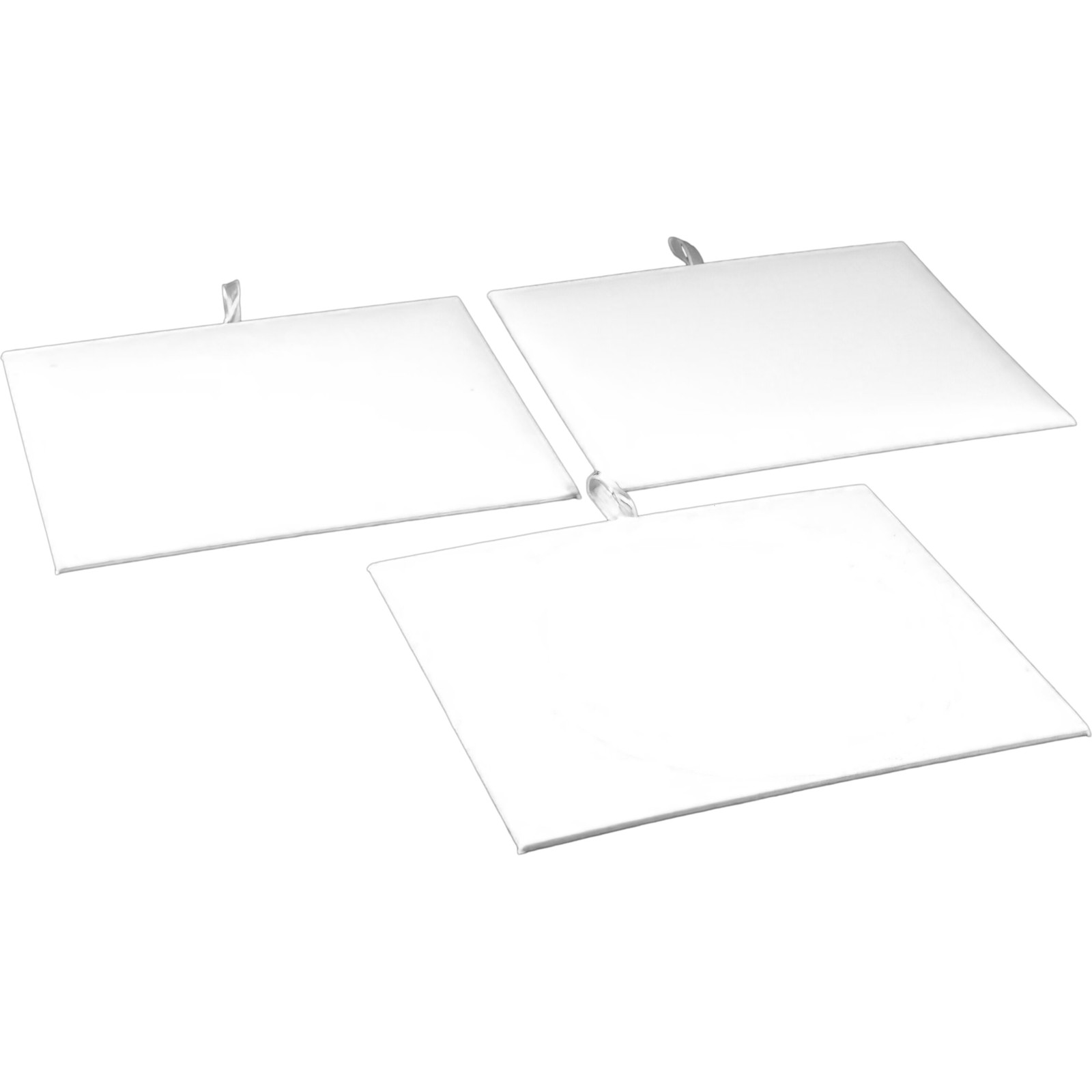 3 Jewelry Display Pad White Faux Leather Insert