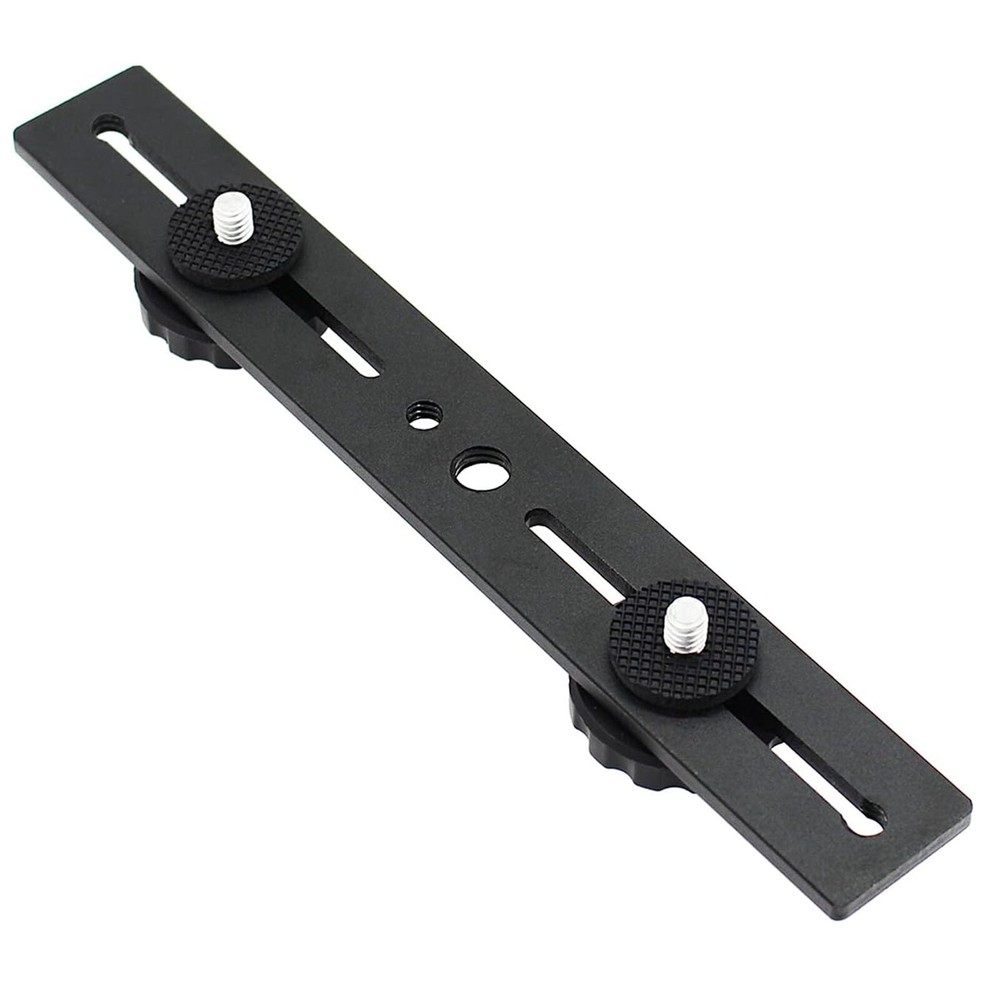 8"/20cm Dual Speedlite Camera Tripod Mount Bracket LED Light Flash Extension Bar