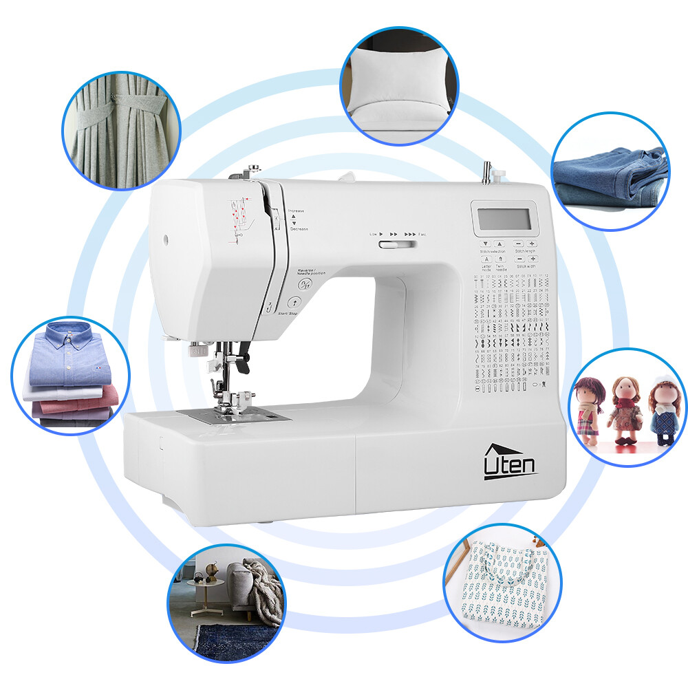 Electronic Sewing Machine Computerized Embroidery Sewing Machine White