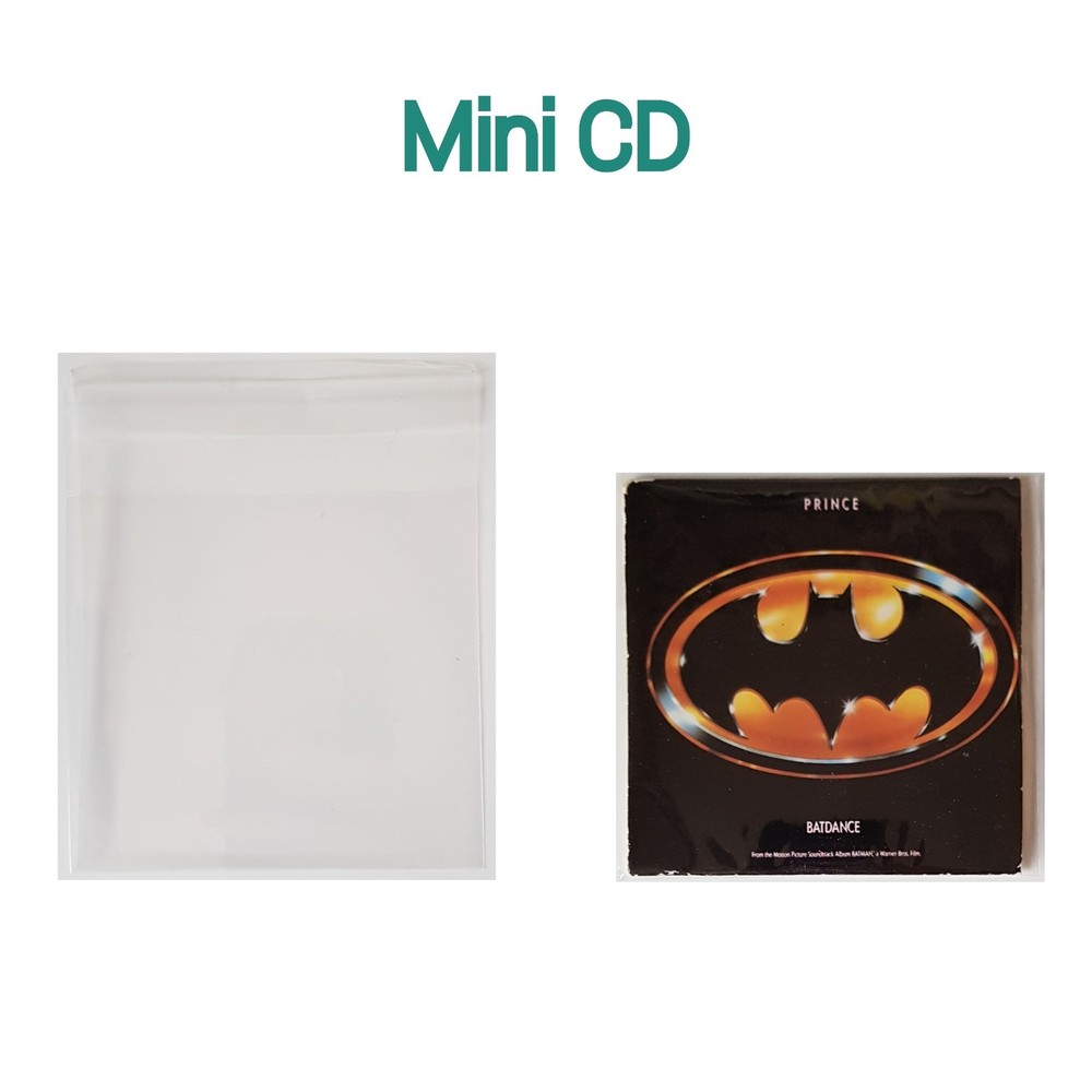 25 CD Mini Sleeves: Resealable Wraps for 3" CDs: Mini CD Protective Covers