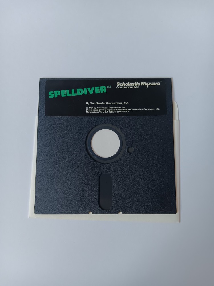 Commodore 64 Spell Diver Computer Game Software Tested/Works Scholastic