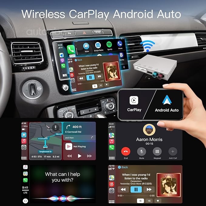 Wireless Carplay Android Auto GPS Navigation For 2010-2018 VW Touareg RNS850