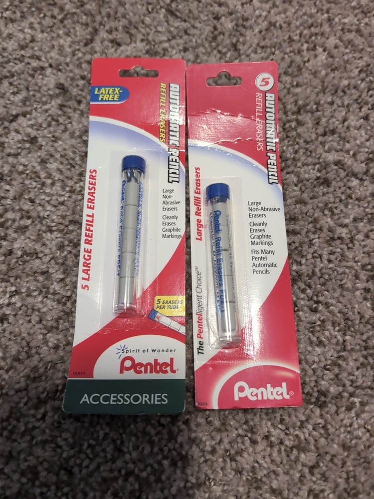 PENTEL Automatic Pencil Refill Erasers 2 Tubes