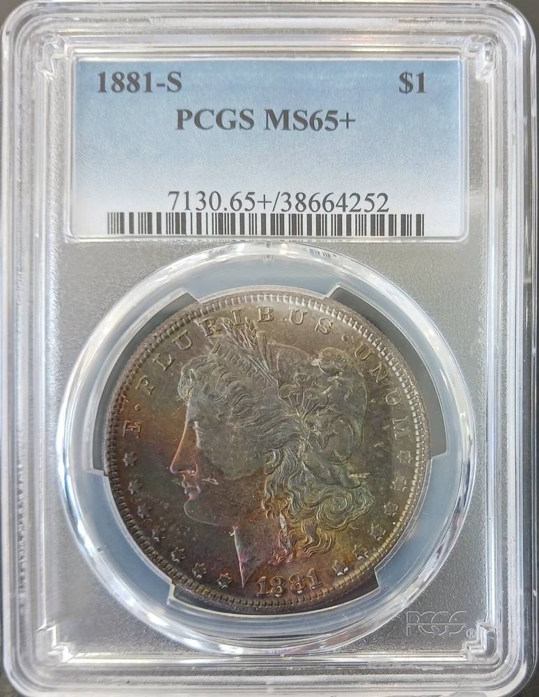 1881 S Morgan Silver Dollar PCGS MS-65+