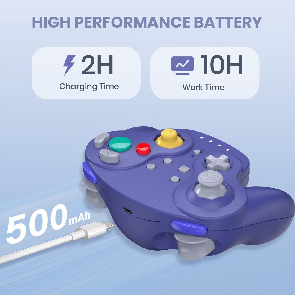 Wireless GameCube NSO Controller for Nintendo Switch Online/PC/Android/iOS/Steam