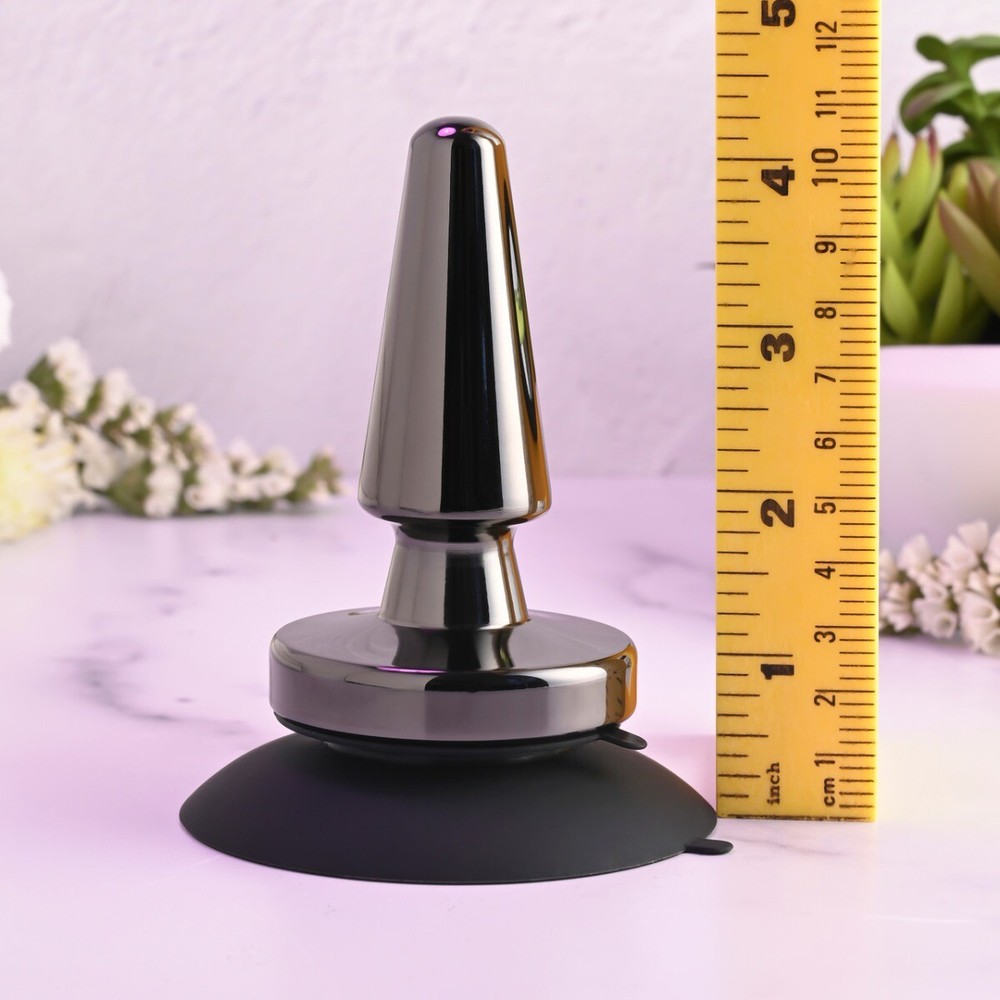Beginner Metal Plug Rechargeable Vibrating Anal Butt Plug Vibrator Suction Cup