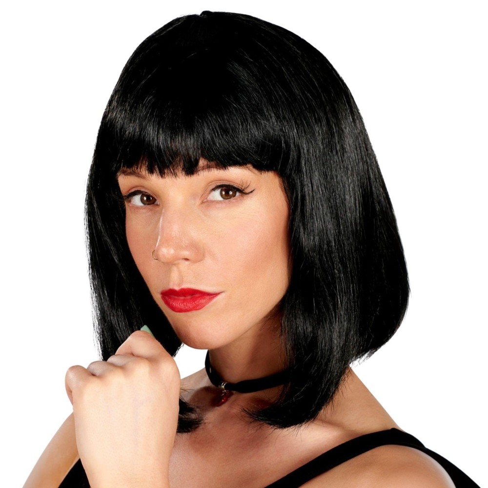 Black Bob Wig Costume Accessory