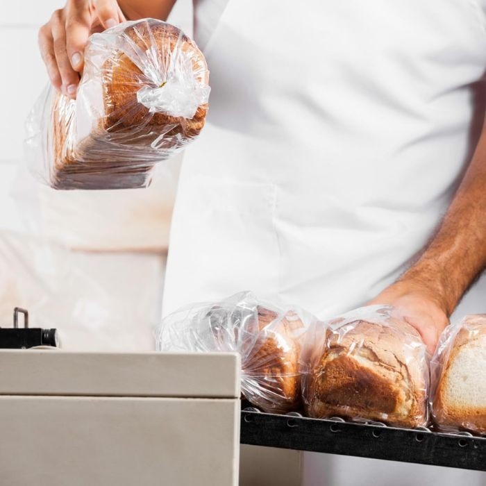 70 Pack Bread Bags with 100 Ties – 8"x4"x18" Clear Reusable Plastic Loaf Bags