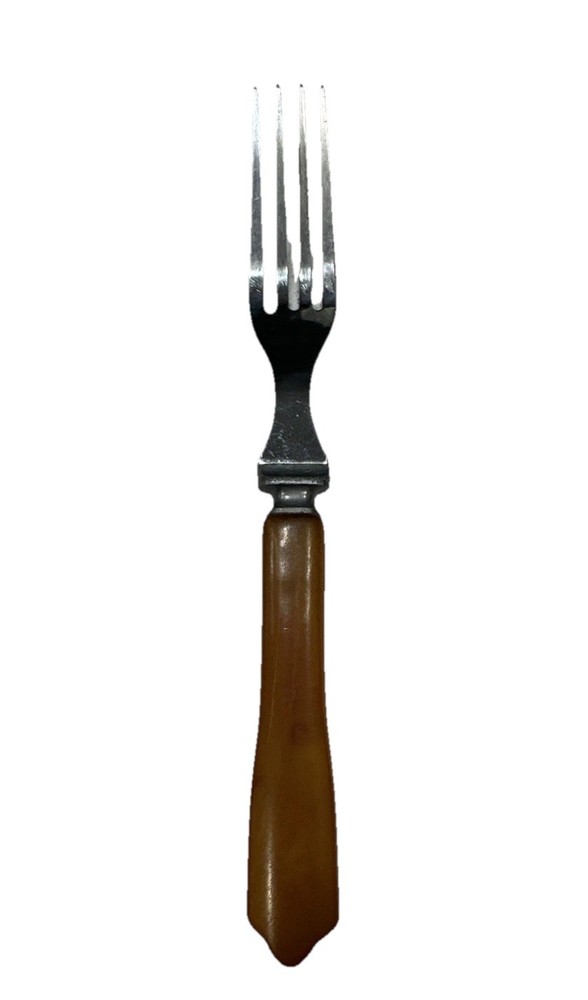 Bakelite Flatware Butterscotch Handles Stainless 14 Pc VTG