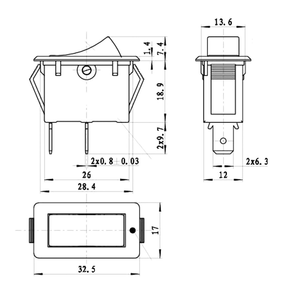 Sophisticated Design Rocker Switch Compatible with Various Applications