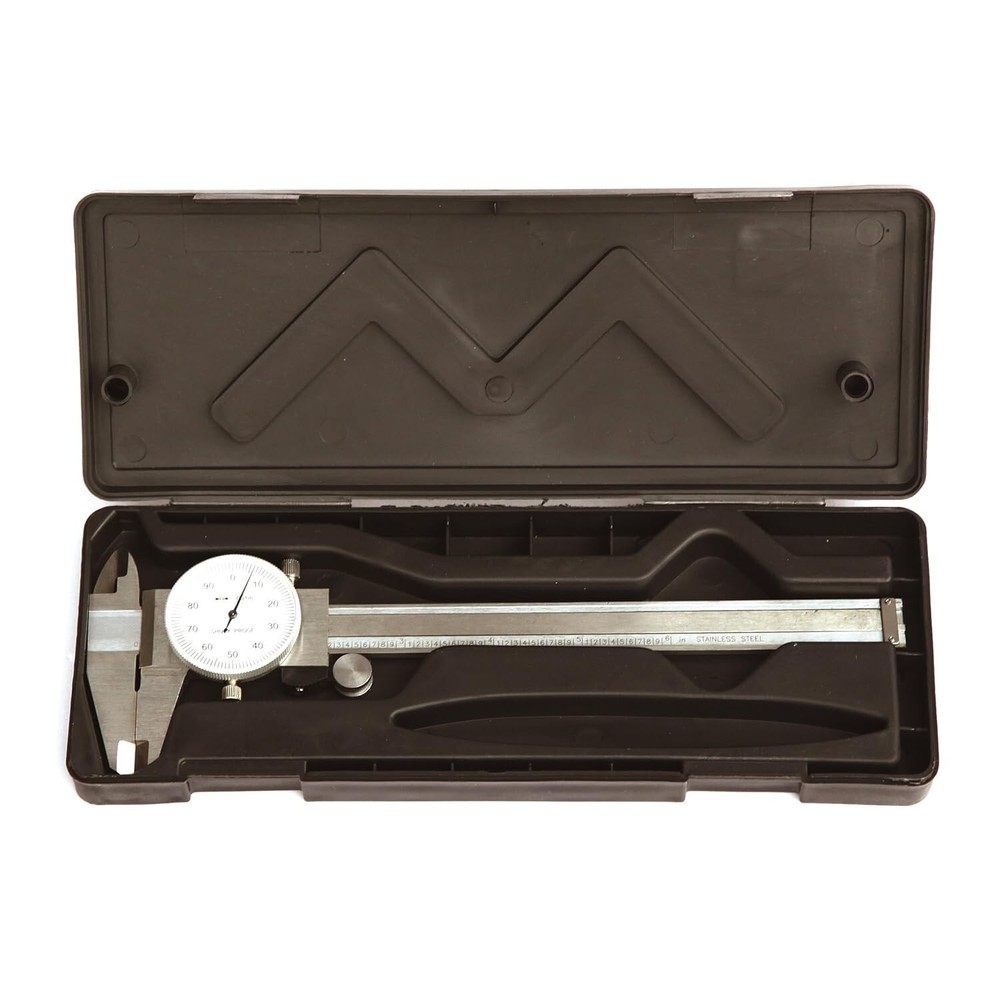 Precision Stainless Steel Dial Caliper - 0-6" Range, .001" Accuracy, Shock Proof